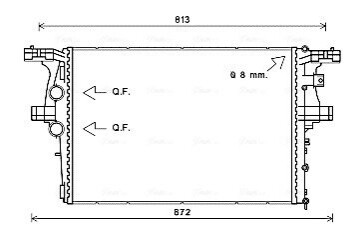 Радіатор, охолодження двигуна AVA COOLING IV2126