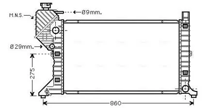 Радіатор, охолодження двигуна AVA COOLING MSA2300