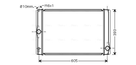 Радиатор, охлаждение двигателя AVA COOLING TOA2400