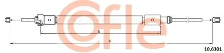 Трос ручного гальма L/R Citroen C4 Cactus 1.2/1.6D 09.14- COFLE 10.6301