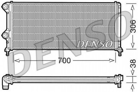 Радиатор, охлаждение двигателя DENSO DRM09060 (фото 1)