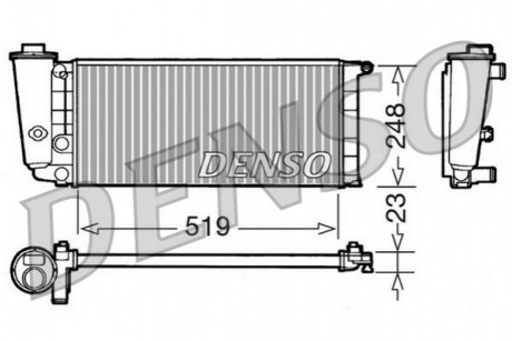 Радиатор, охлаждение двигателя DENSO DRM09061