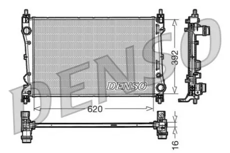 Радіатор, охолодження двигуна DENSO DRM09113