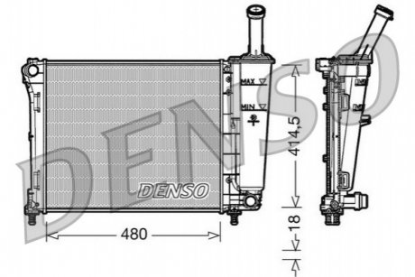 Радиатор, охлаждение двигателя DENSO DRM09161