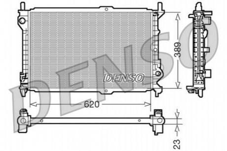 Радиатор, охлаждение двигателя DENSO DRM10107 (фото 1)