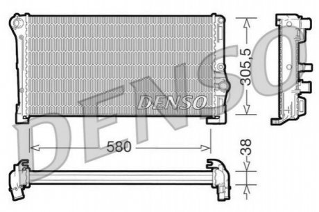 Радіатор, охолодження двигуна DENSO DRM13010