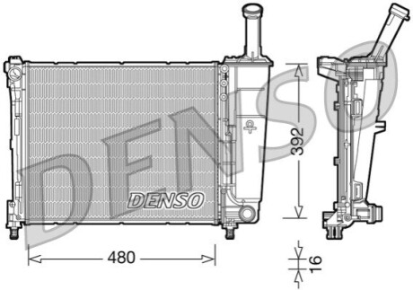 Радиатор, охлаждение двигателя DENSO DRM13016 (фото 1)