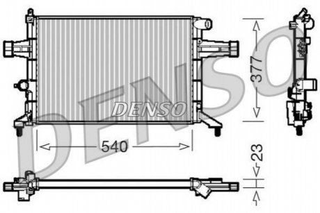 Радіатор, охолодження двигуна DENSO DRM20082 (фото 1)