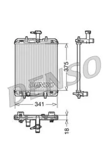 Радіатор, охолодження двигуна DENSO DRM21600 (фото 1)