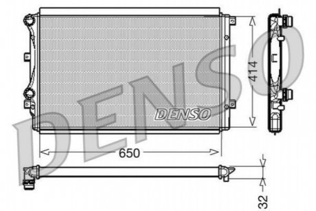 Радиатор, охлаждение двигателя DENSO DRM32015 (фото 1)