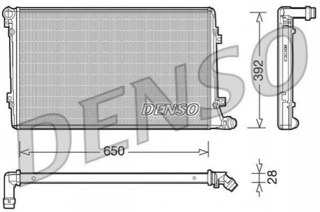Радиатор, охлаждение двигателя DENSO DRM32019