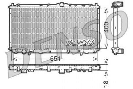 Радиатор, охлаждение двигателя DENSO DRM33061 (фото 1)