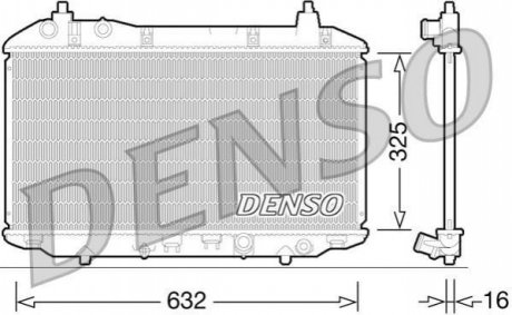 Радіатор, охолодження двигуна DENSO DRM40031
