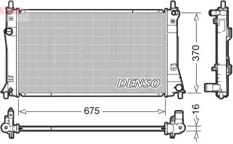 Радіатор, охолодження двигуна DENSO DRM44035