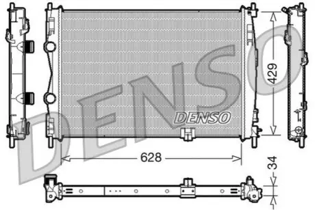 Радиатор, охлаждение двигателя DENSO DRM46017