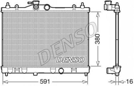 Радиатор, охлаждение двигателя DENSO DRM46040 (фото 1)