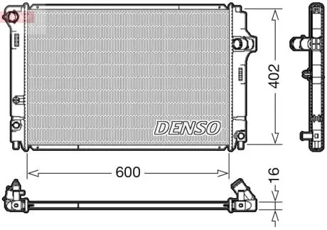 Радіатор, охолодження двигуна DENSO DRM50089