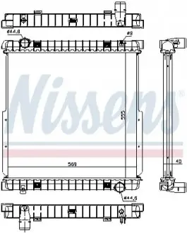 Радиатор, охлаждение двигателя NISSENS 63333