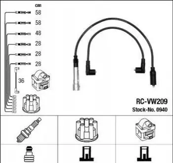 БЕСПРОВ.Выс.НАП.КОМПЛ. VW NGK RC-VW209