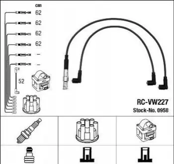 БЕСПРОВ.Выс.НАП.КОМПЛ. VW NGK RC-VW227