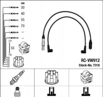 БЕСПРОВ.Выс.НАП.КОМПЛ. VW NGK RC-VW912