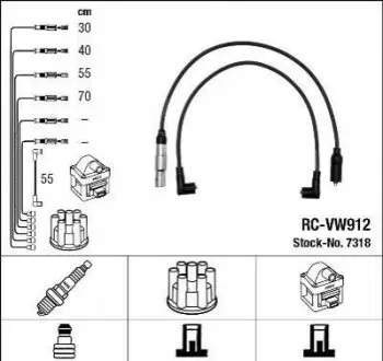 БЕСПРОВ.Выс.НАП.КОМПЛ. VW NGK RC-VW912