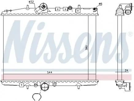 Радіатор, охолодження двигуна NISSENS 61294A