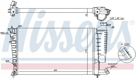 Радиатор, охлаждение двигателя NISSENS 61317A (фото 1)