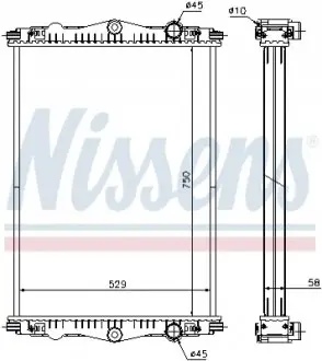 Радиатор, охлаждение двигателя NISSENS 614440