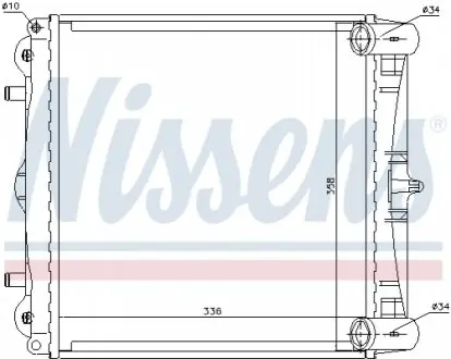 Радіатор, охолодження двигуна NISSENS 63776