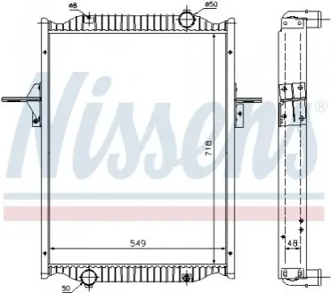 Радиатор, охлаждение двигателя NISSENS 63782A