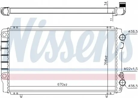Радиатор, охлаждение двигателя NISSENS 63912A