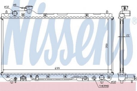 Радиатор, охлаждение двигателя NISSENS 64630A (фото 1)