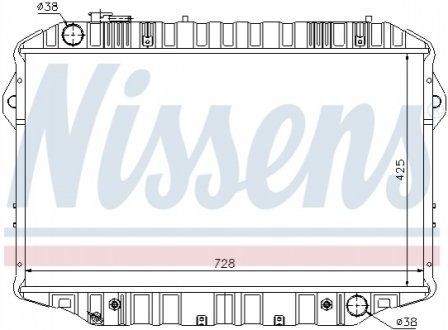 Радиатор, охлаждение двигателя NISSENS 64861 (фото 1)