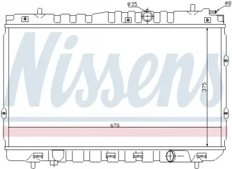 Радіатор, охолодження двигуна NISSENS 66680