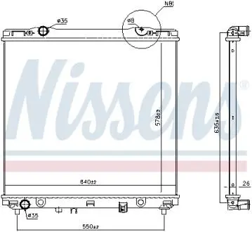 Радіатор, охолодження двигуна NISSENS 66773