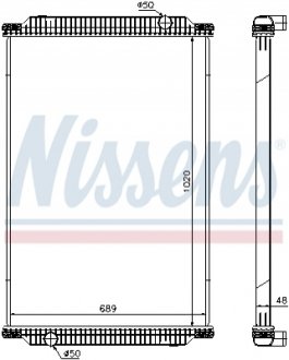 Радіатор, охолодження двигуна NISSENS 67196