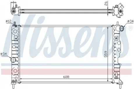 Радіатор, охолодження двигуна NISSENS 68002A