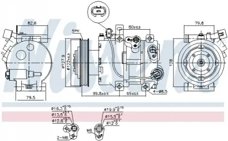 КОМПРЕССОР КОНДИЦИОНЕРА HYUNDAI NISSENS 890423