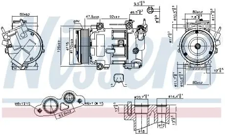 КОМПРЕССОР КОНДИЦИОНЕРА CITROEN NISSENS 890606