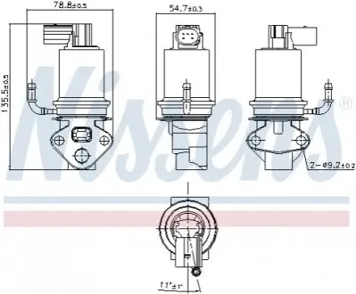Зав?R РЕЦИРКУЛЯЦИИ ОГ OPEL NISSENS 98201
