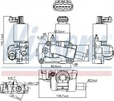 Зав?R РЕЦИРКУЛЯЦИИ ОГ OPEL NISSENS 98227