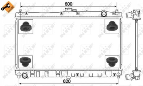 Радіатор, охолодження двигуна NRF 53317