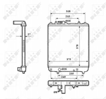 Радіатор, охолодження двигуна NRF 53825