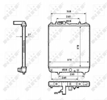 Радіатор, охолодження двигуна NRF 53862