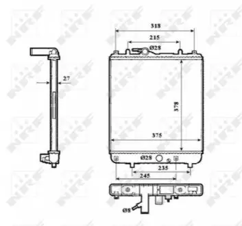 Радіатор, охолодження двигуна NRF 53862