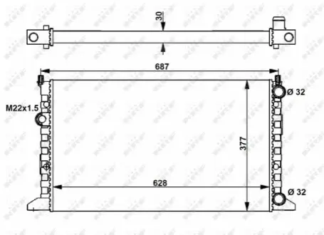 Радіатор, охолодження двигуна NRF 54657