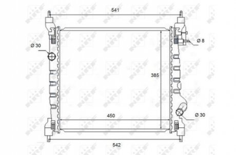 Радиатор, охлаждение двигателя NRF 58454