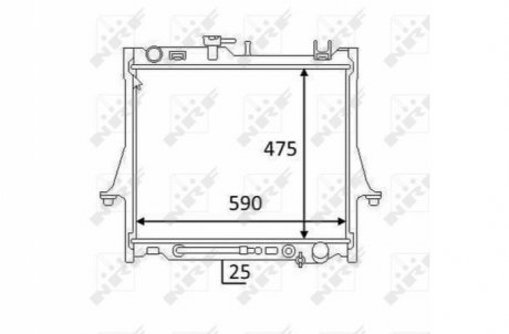 Радіатор, охолодження двигуна NRF 58480