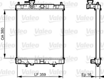 Радіатор, охолодження двигуна Valeo 731287